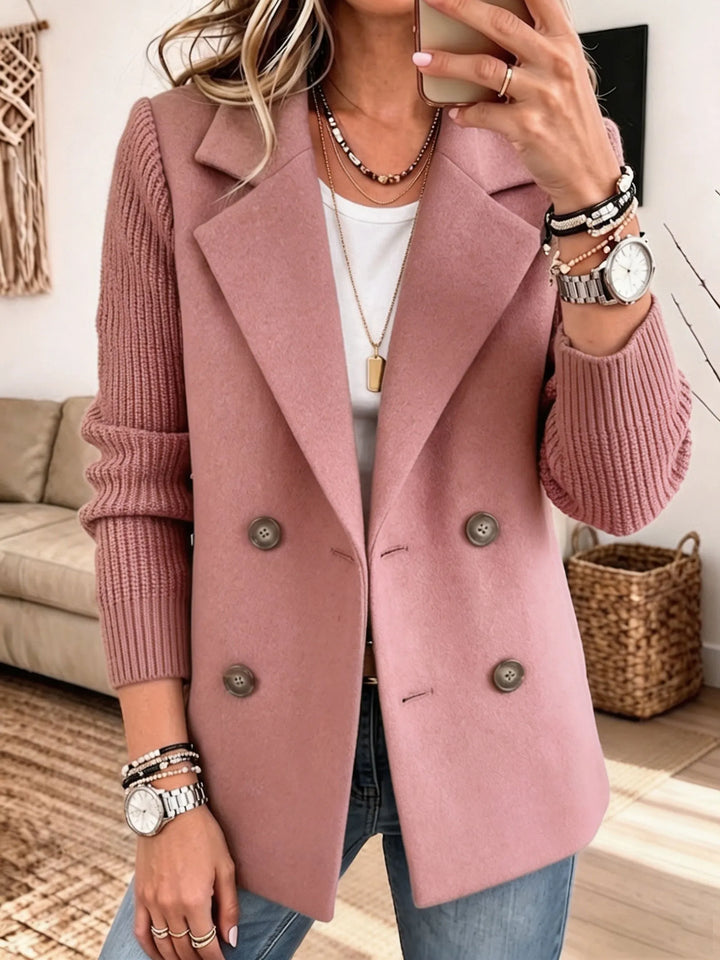 Lottie - Soft-Touch Mixed-Media Blazer