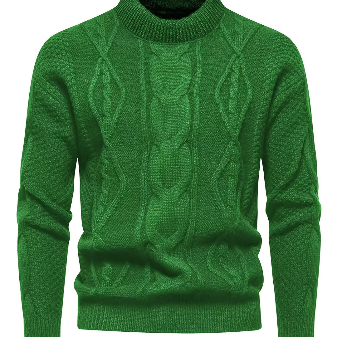 Kael - Cable Knit Mock Neck Sweater