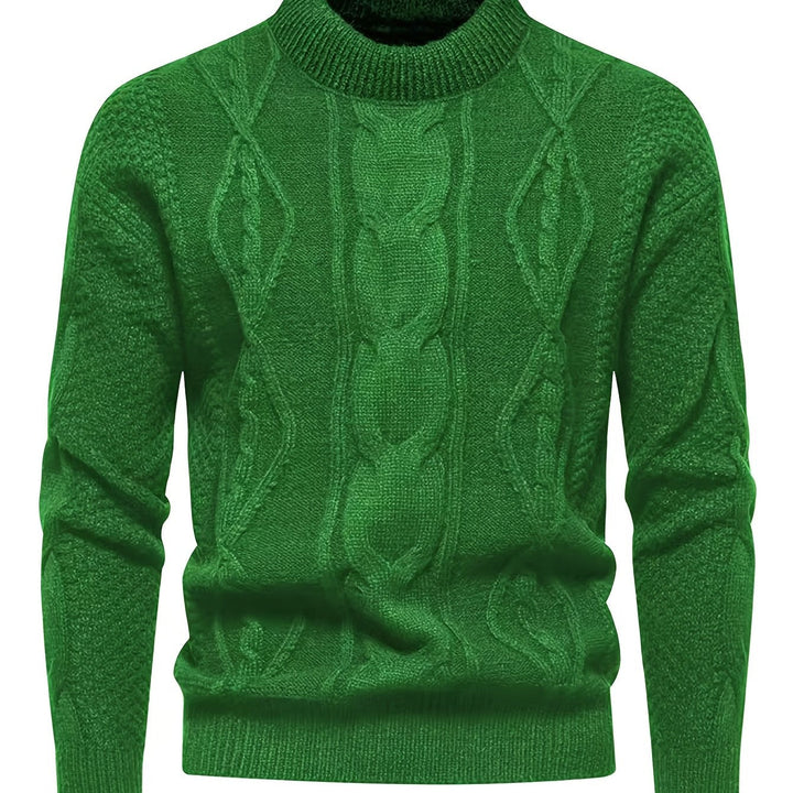 Kael - Cable Knit Mock Neck Sweater