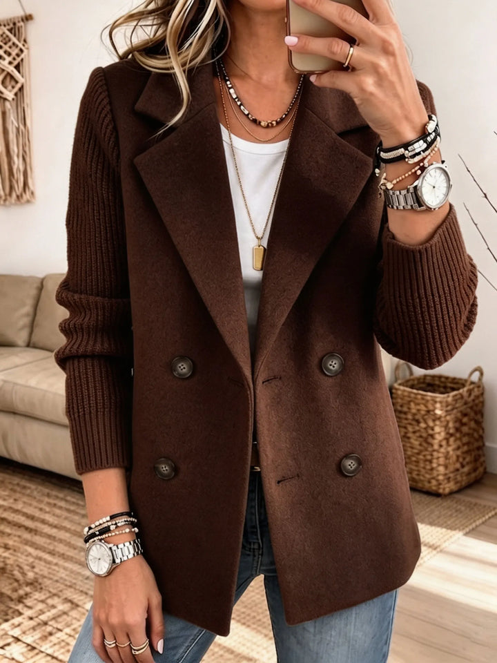 Lottie - Soft-Touch Mixed-Media Blazer