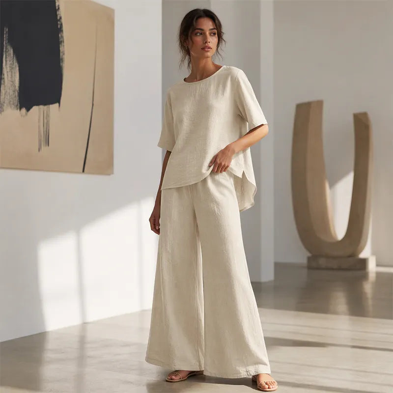 Annavie - Breathable Linen Two-Piece Set