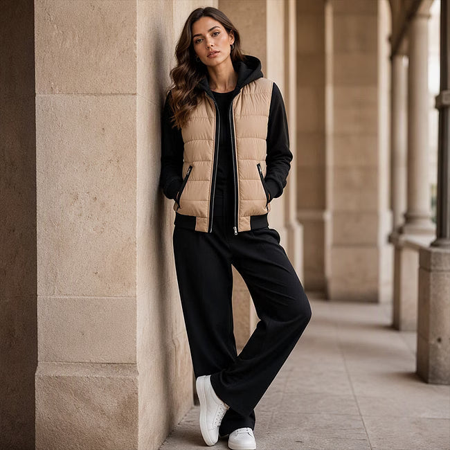 Rhiain - Quilted Hooded Zip Up Jacket