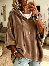 Zinnaria - Soft-Touch Poncho Hoodie