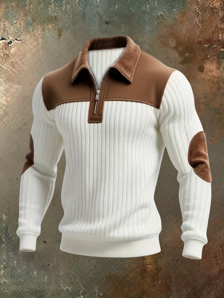 Eldvane - Premium Ribbed Half-Zip Sweater