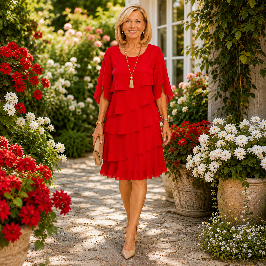 Aislinne - Soft-Touch Tiered Dress