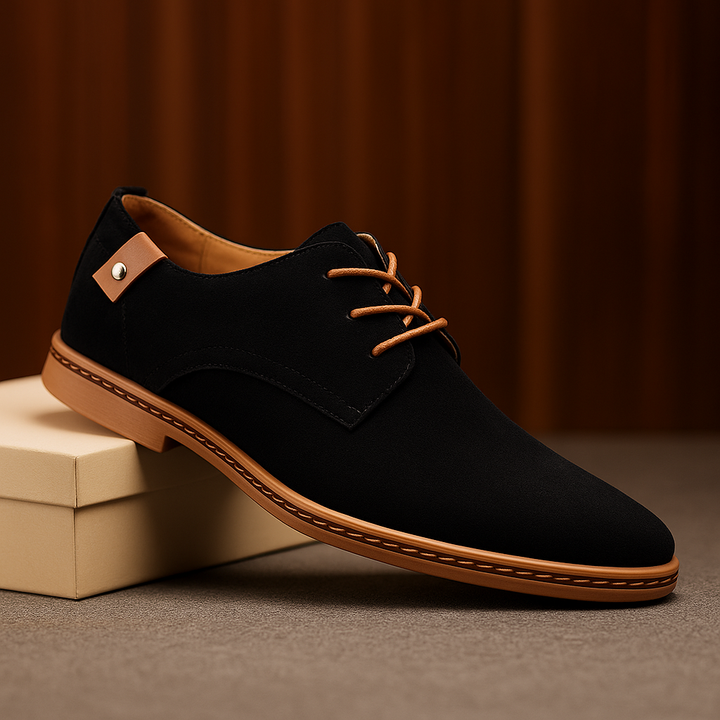 Blaine - Textured Lace-Up Shoes