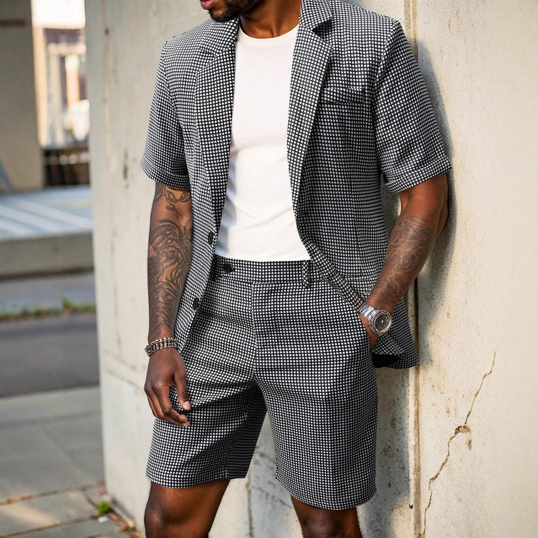 Rufus - Tailored Checked Blazer & Shorts Set