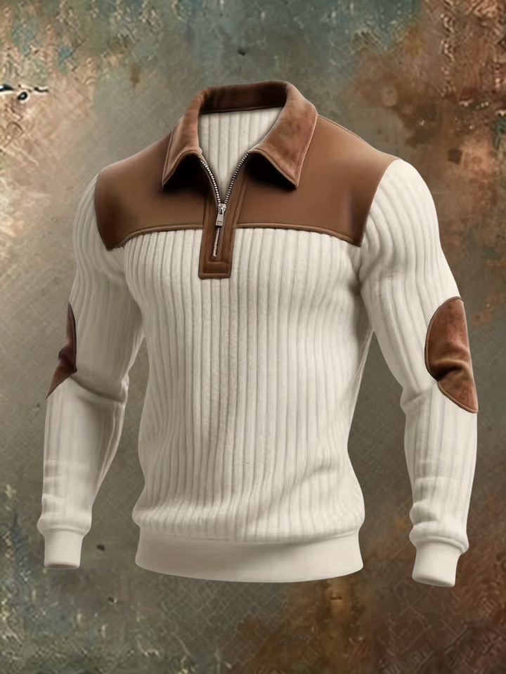 Eldvane - Premium Ribbed Half-Zip Sweater