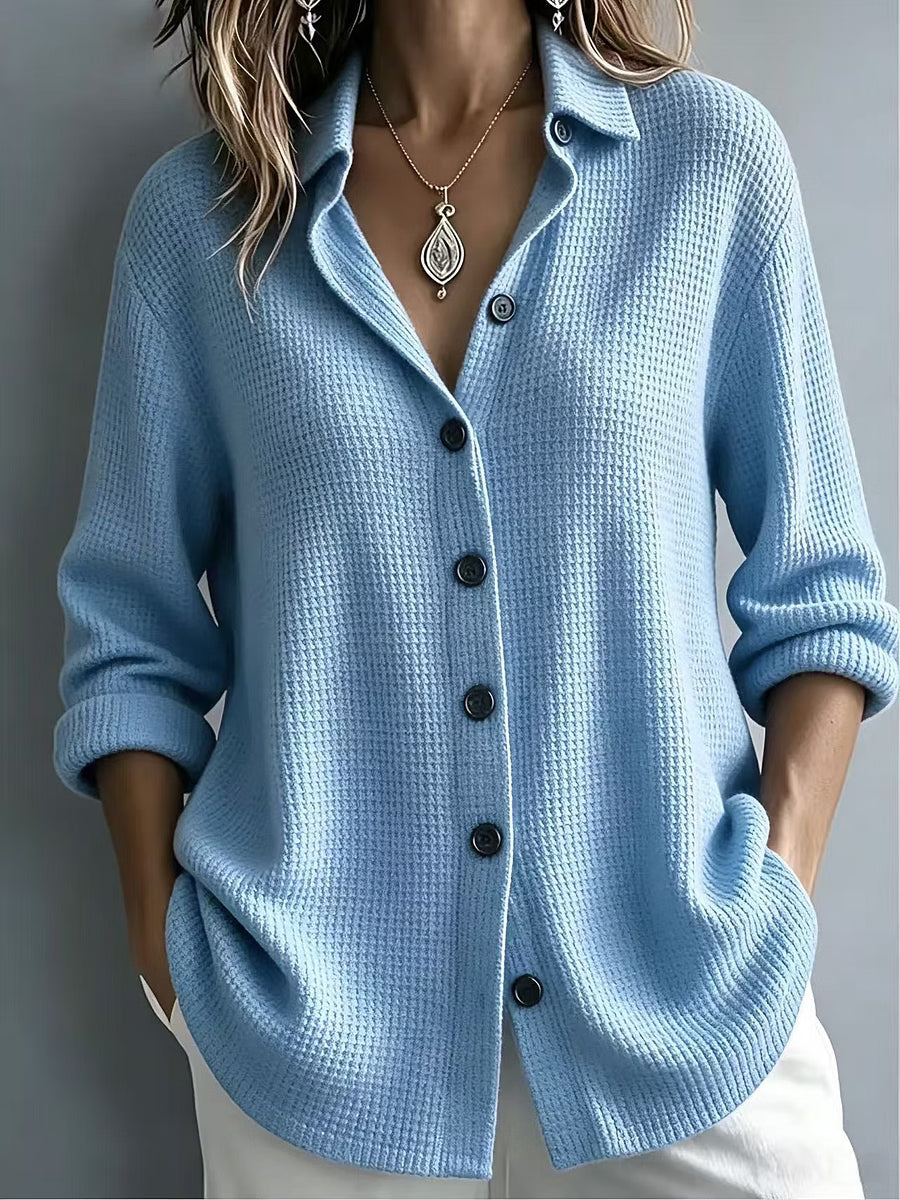 Imelda - Soft-Touch Long-Sleeve Blouse