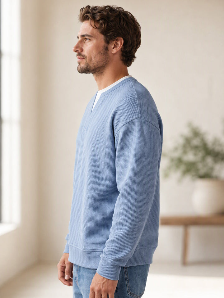 Oswald - Textured Waffle Long Sleeve Tee
