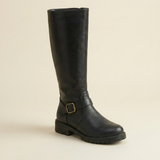 Estera - Sleek Double-Zip Block-Heel Boots