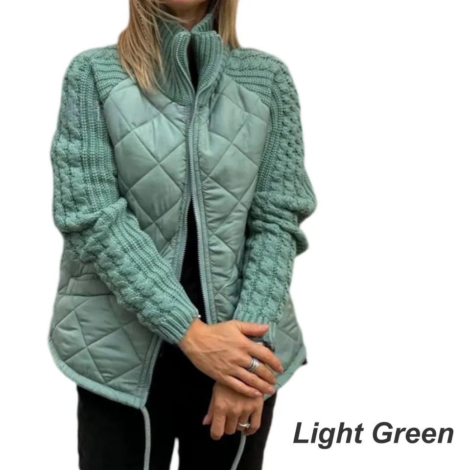 Corisanna - Warm Zip Front Knit Jacket
