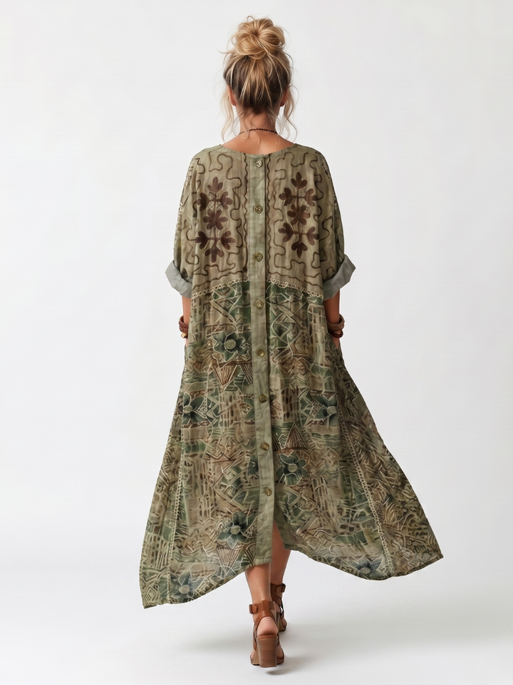 Roselisse - Lightweight Button-Front Midi Dress