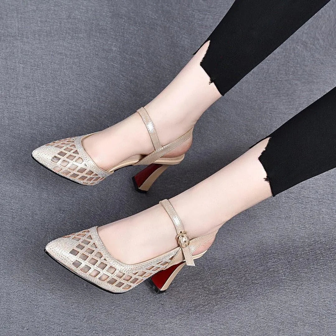Delyse - Premium Block-Heel Pumps