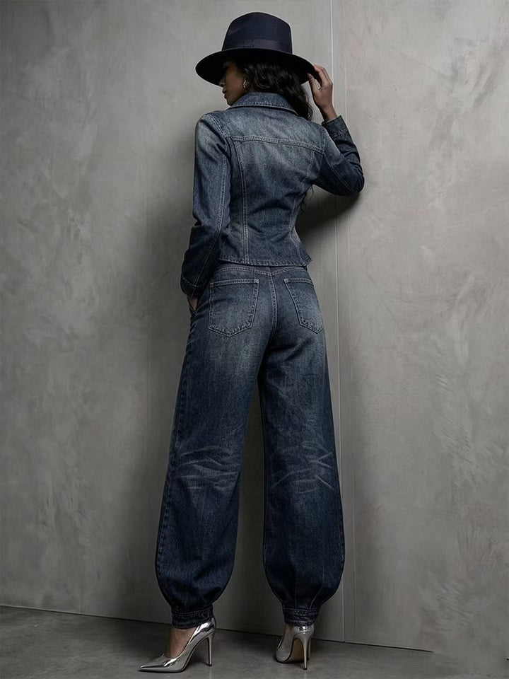 Neris - Tailored Double Breasted Two Piece Trouser Set