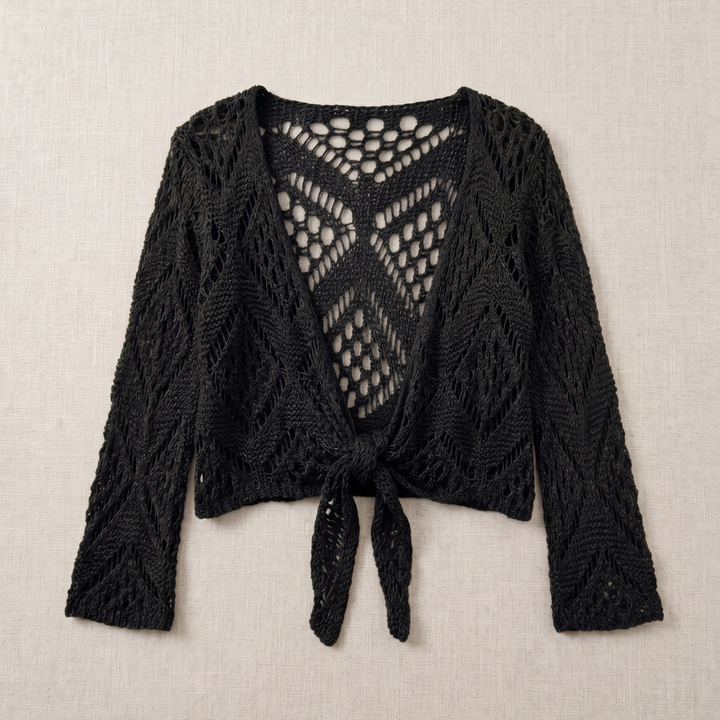 Aravelle - Openwork Cardigan