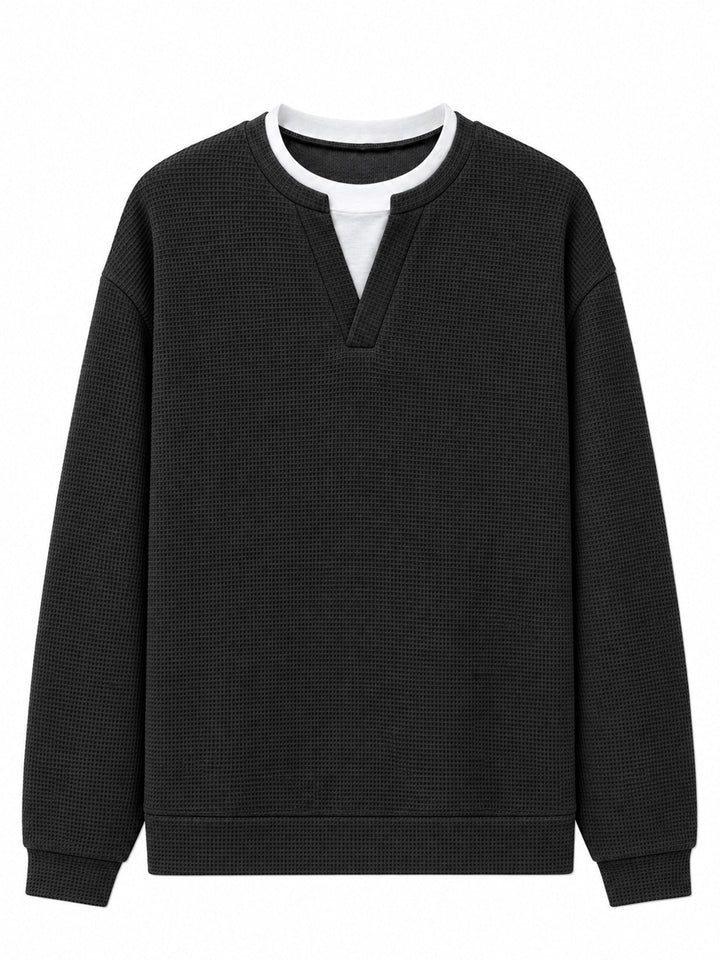 Oswald - Textured Waffle Long Sleeve Tee