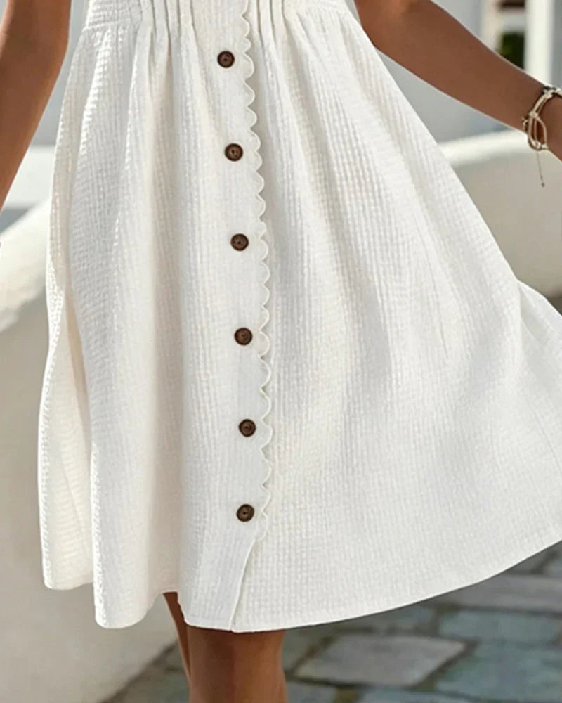 Emmara - Premium Patchwork Puff-Sleeve Dress