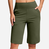 Odeliora - High Waist Comfort Bermuda Shorts