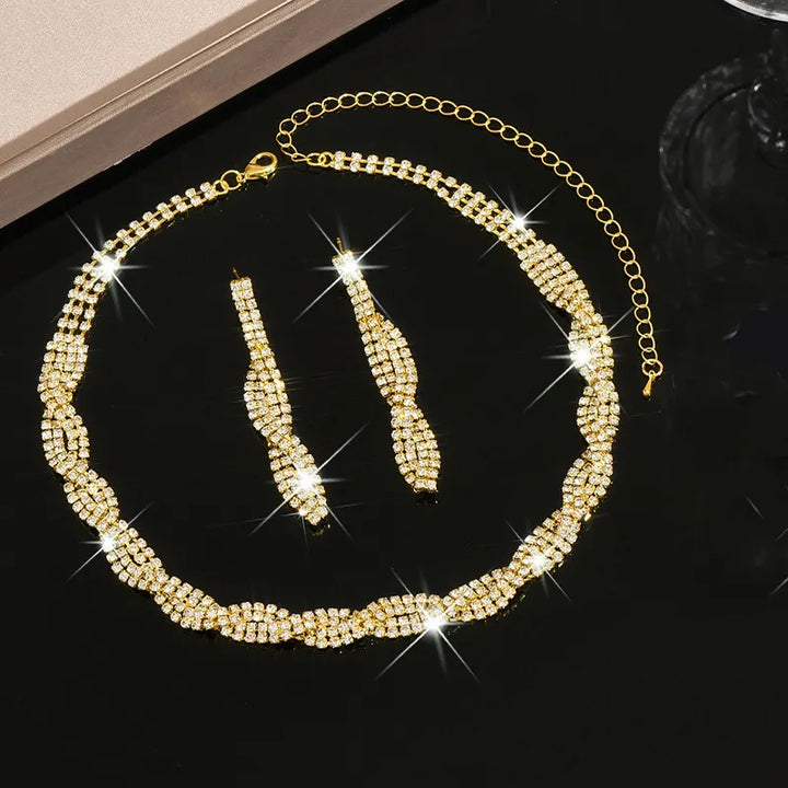 Alessara - Crystal Twist Jewelry Set