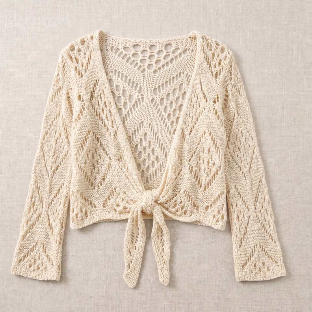 Aravelle - Openwork Cardigan