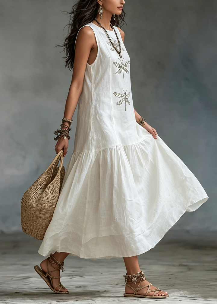 Caelisse - Airy Linen Maxi Dress