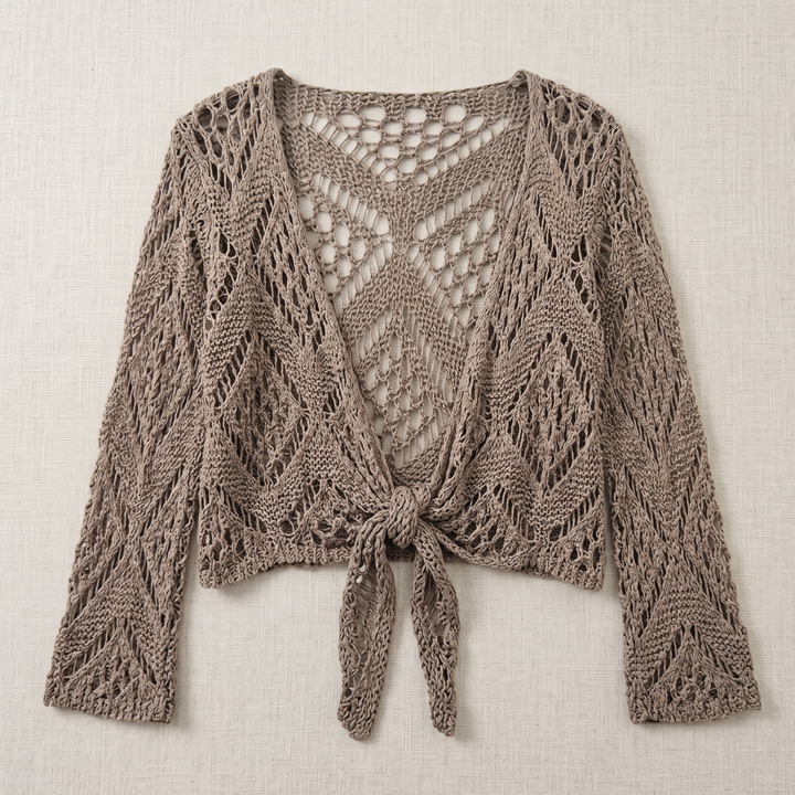 Aravelle - Openwork Cardigan