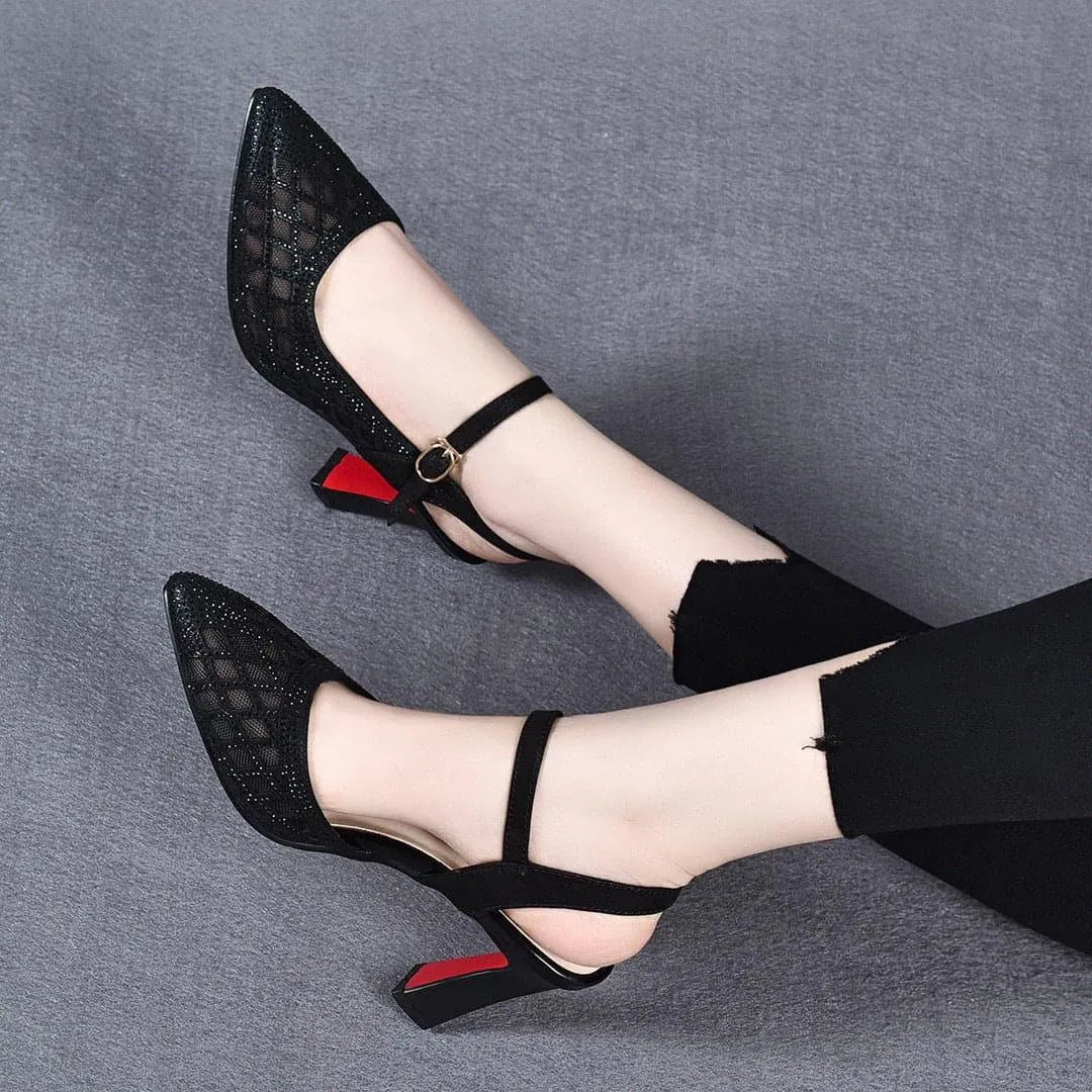 Delyse - Premium Block-Heel Pumps