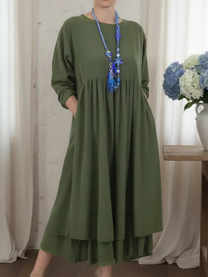 Agatha - Soft-Touch Midi A-Line Dress