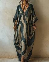 Aramina - Luxe Printed Maxi Kaftan