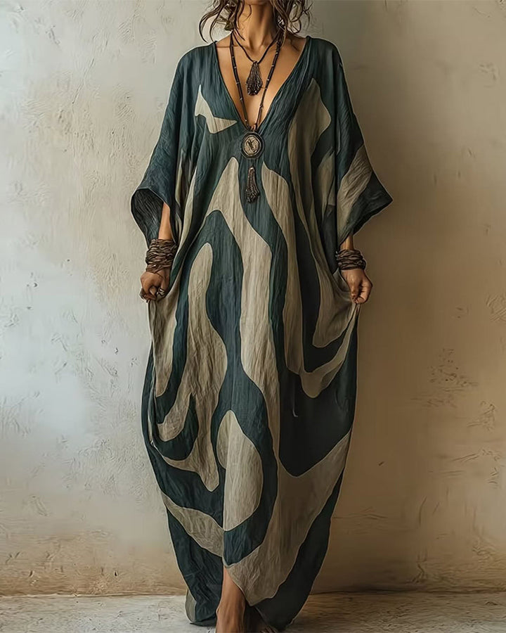 Aramina - Luxe Printed Maxi Kaftan