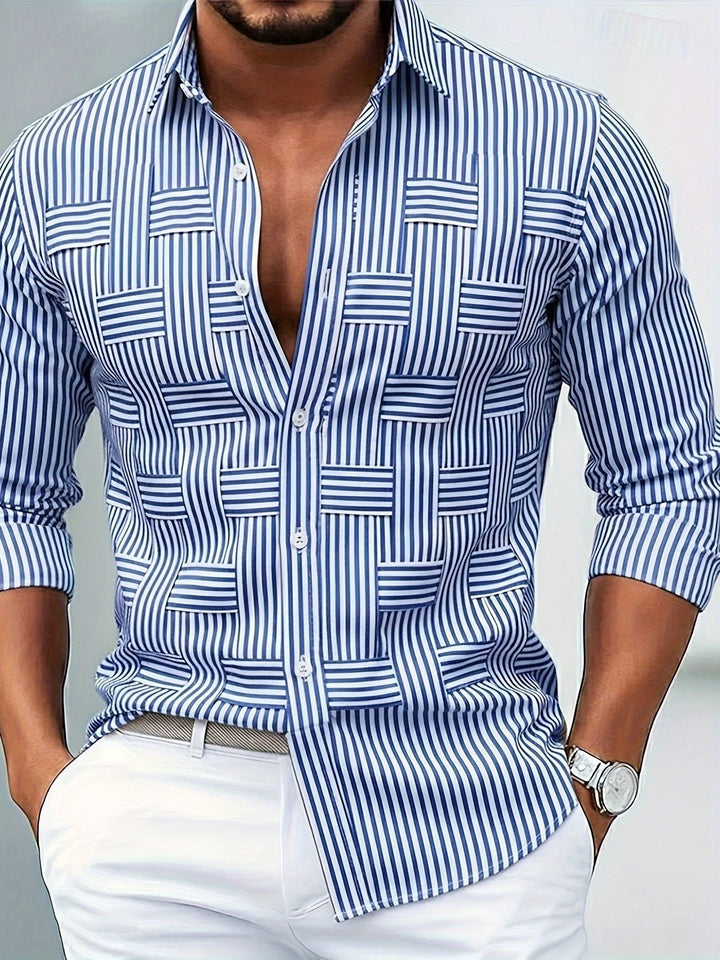 Alverton - Vintage-Wash Long-Sleeve Striped Shirt