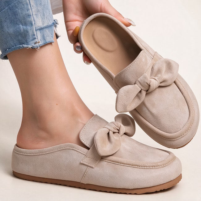 Neryssa - Soft Feel Bow Detail Mule Shoes