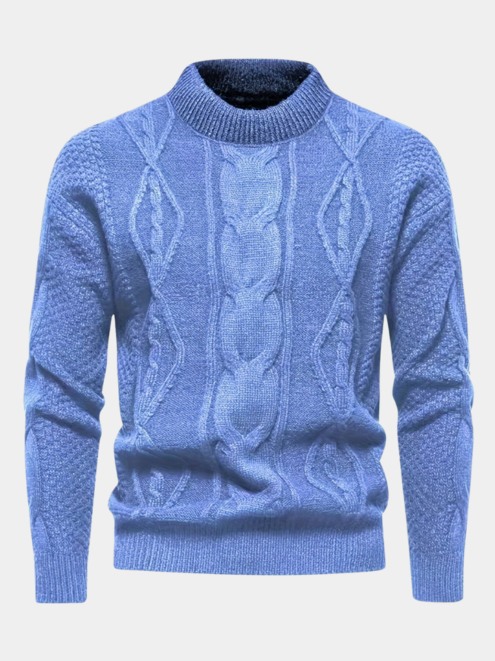 Kael - Cable Knit Mock Neck Sweater
