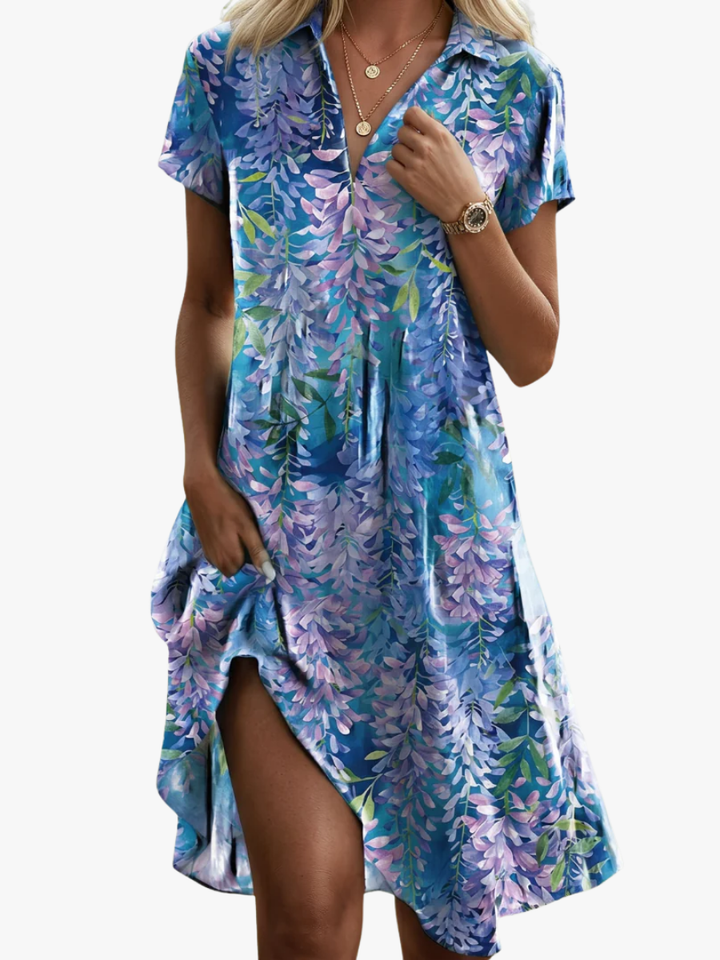 Leorine - Soft-Touch Floral Midi Dress