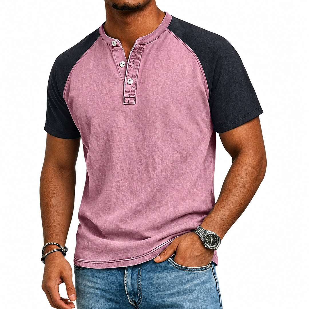 Edgehill - Vintage-Washed Henley T-Shirt