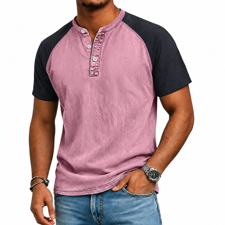 Edgehill - Vintage-Washed Henley T-Shirt