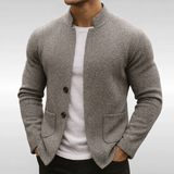 Eldhaven - Textured Mandarin-Collar Blazer