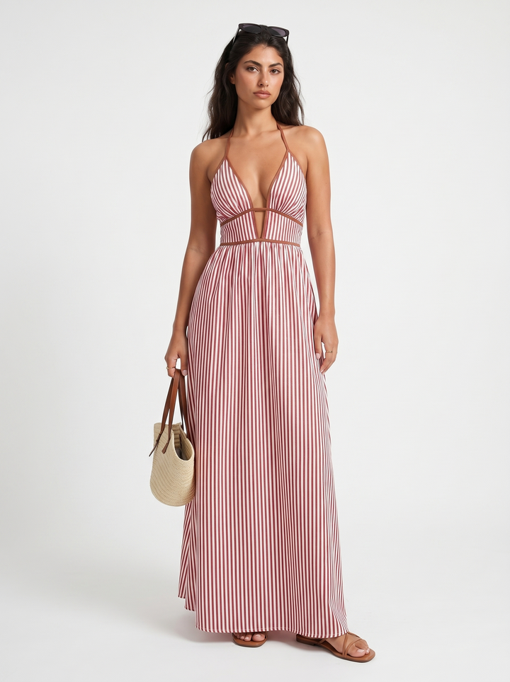 Lilliet - Sculptural Halter Maxi Dress