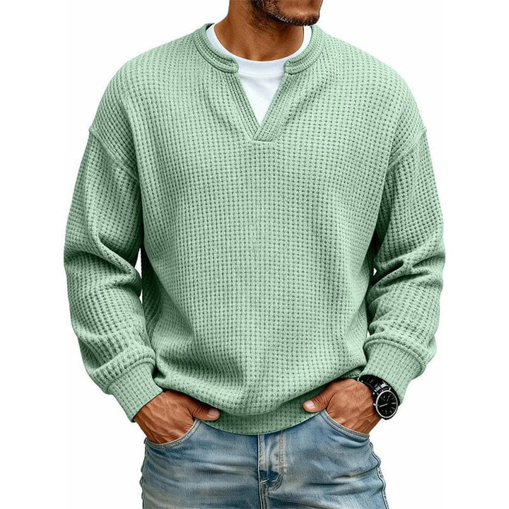 Arwel - Textured Waffle-Knit Jumper