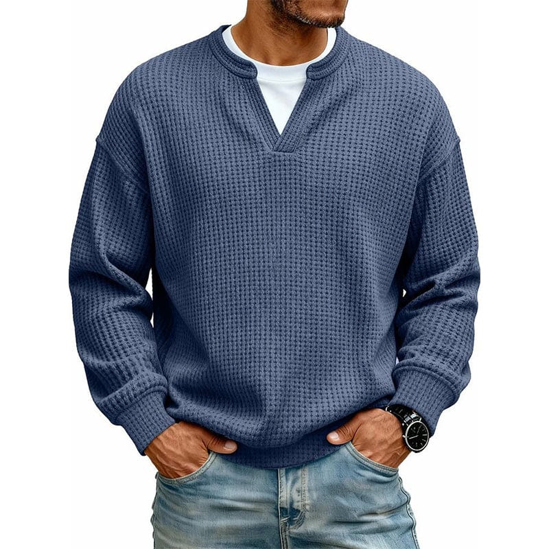 Arwel - Textured Waffle-Knit Jumper