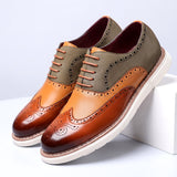 Adwin - Polished Two-Tone Oxford Shoes