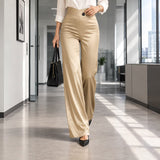 Esmae - Lustrous Wide-Leg Trousers