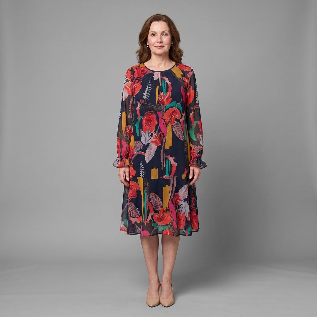 Anarose - Airy Floral Midi Dress