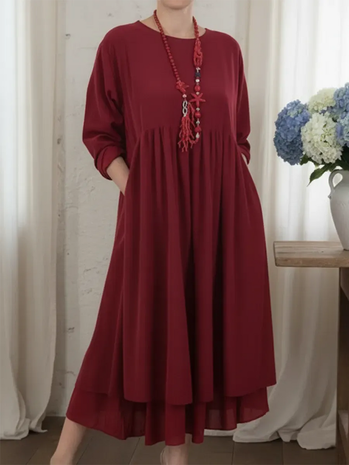 Agatha - Soft-Touch Midi A-Line Dress