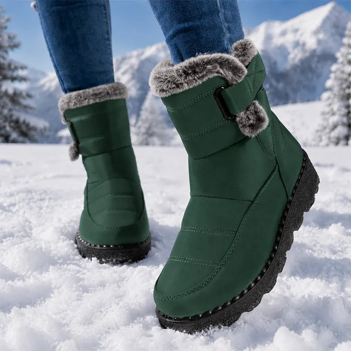 Adina - Plush Trim Winter Ankle Boots