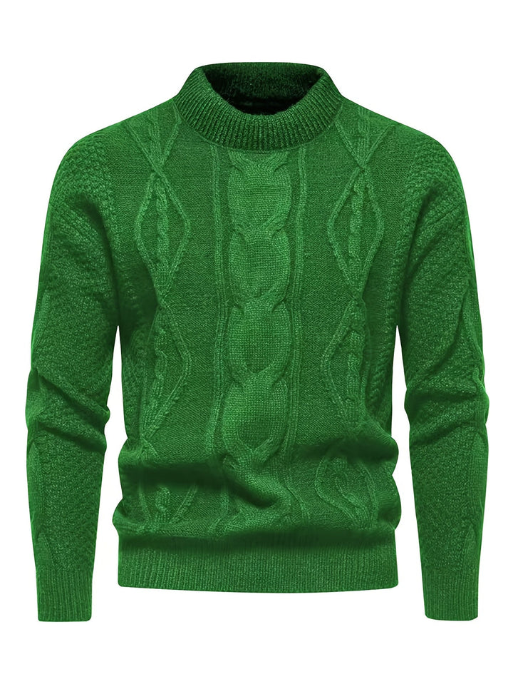 Kael - Cable Knit Mock Neck Sweater