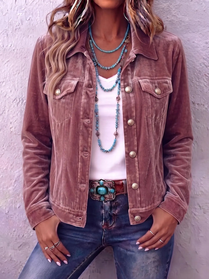 Amandria - Vintage Wash Button Jacket