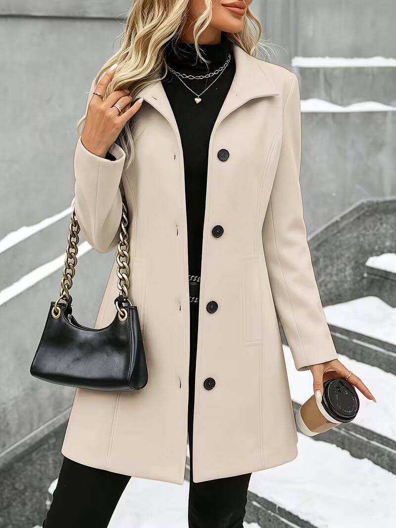 Ulla - Soft-Touch Stand-Collar Coat