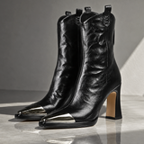 Farida - Premium Pointed-Toe Ankle Boots